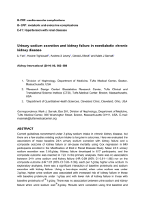 Urinary sodium excretion and kidney failure in nondiabetic chronic