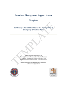 Unaffiliated Volunteer Management Support Annex