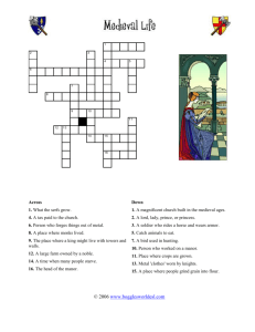 Medieval Life Crossword
