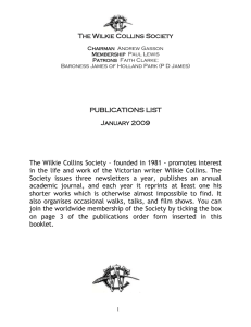 Previous Publications - Wilkie Collins Information Pages