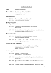 curriculum vitae - Radiation and Cellular Oncology