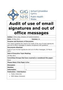 05-03ciii Audit of use of email signatures and out of office messages