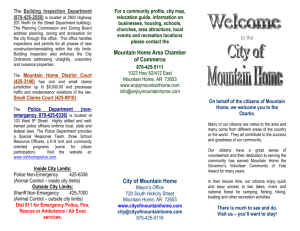Brochure - City of Mountain Home, Arkansas