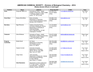 Revised January 2014 - ACS Division of Biological Chemistry