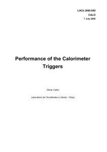 1. The Level 0 Calorimeter Trigger - LHCb