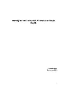 Making the Links between Alcohol and Sexual Health