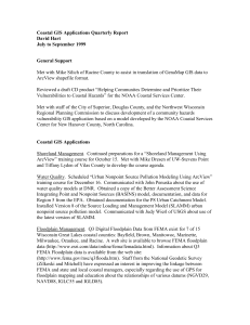 Third Quarter Report 1999 - Wisconsin Coastal GIS Applications