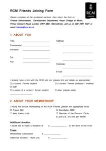 RCM Friends Gift Membership Donation Form