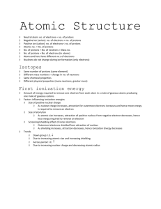 Chem Atomic Structure & Chemical Bonding 2009