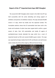 Report of the 2nd Imported Auto Expo 2007 Shanghai The second