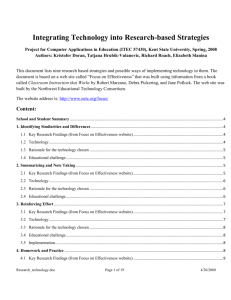Integrating technology into research-based