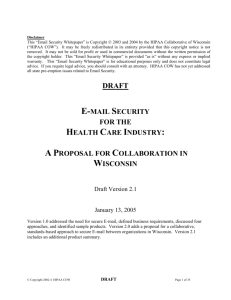 Proposal for Wisconsin Collaboration on Secure