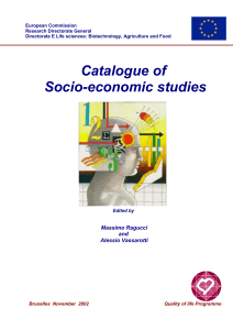 Catalogue of Socio-economic studies