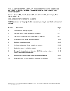 RISK-ADJUSTING HOSPITAL MORTALITY USING A