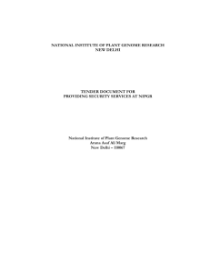 NATIONAL INSTITUTE OF PLANT GENOME RESEARCH NEW