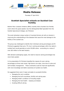 Scottish Specialist schools on Cow Fertility