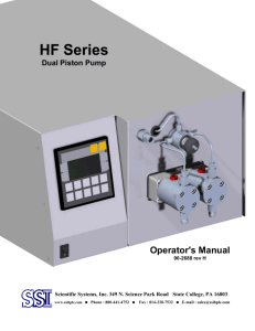 1.1 Description of the HF Series Pump