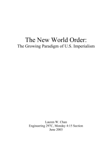 The New World Order: