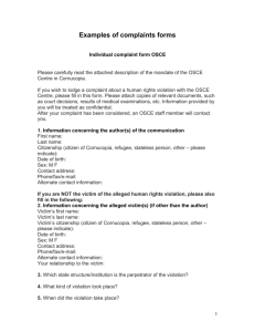 OSCE individual complaint form - ILGA