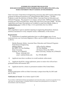 Fellowship Application - Pratt School of Engineering