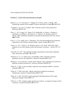 Power reading list for IB 250, Fall 2006