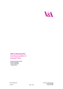 V&A Collecting Plan - Victoria and Albert Museum