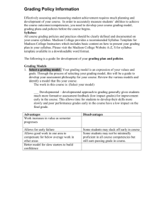 Grading Policy Information