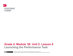 Grade 4 ELA Module 1B, Unit 2, Lesson 8