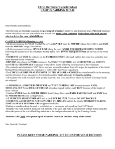 parking lot rules letter to parents 2015-2016