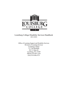 Louisburg College Disability Services Handbook