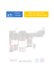 ATI Nanoparticles Code of Practice