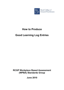 How to Produce Good Learning Log Entries