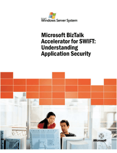 BizTalk Accelerator for SWIFT Application Security