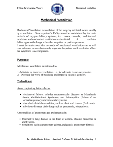 Mechanical Ventilation