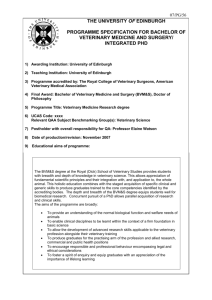 PAPER 3A: Integrated BVM&S Integrated PhD Programme