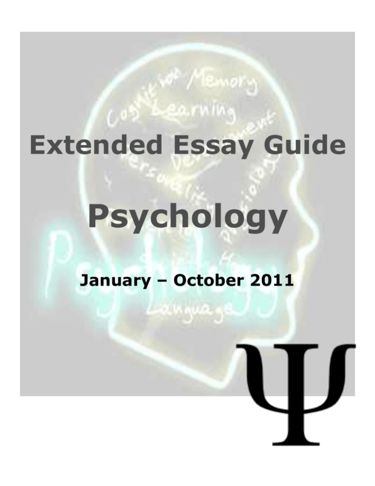 psychology extended essay structure