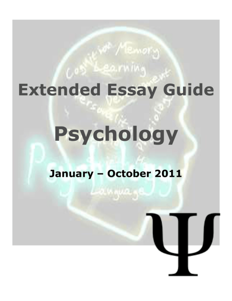 how to write a psychology extended essay