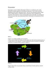 Ecosystems and nutrient cycling