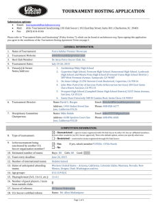 US CLUB SOCCER - Tournament Hosting Application Packet