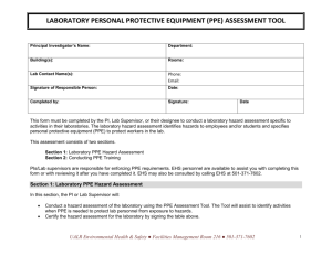 Laboratory PPE Assessment Tool