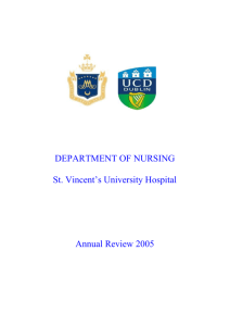 Department of Nursing Review - St Vincent`s University Hospital