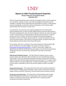 Report on Faculty Research Expertise