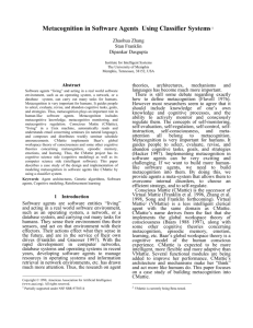 Metacognition in Software Agents Using Classifier Systems