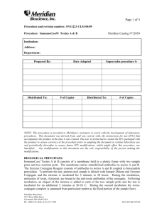 CLSI: ImmunoCard ® Toxins A&B