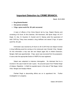 Important Detection by Crime Branch