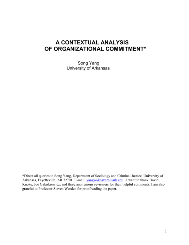 research paper on organisational commitment