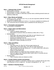 Rules and Cross Referencing Handout