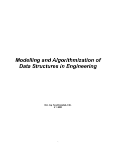 Modelling and Algorithmization of Data Structures in Engineering