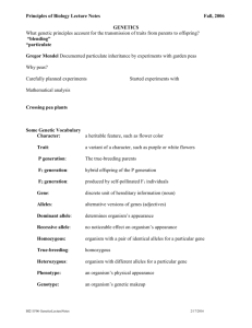 211F06 Lecture Notes Genetics