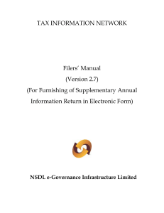 Filing of Supplementary AIR - Tin